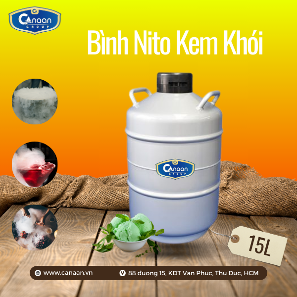 Bình Nito kem khói thể tích 15L Model YDS-15
