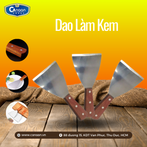 Dao làm kem cán gỗ