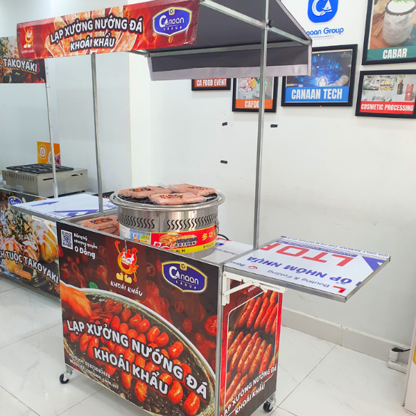Xe Lạp Xưởng Nướng Đá Gấp Gọn - Ảnh 2