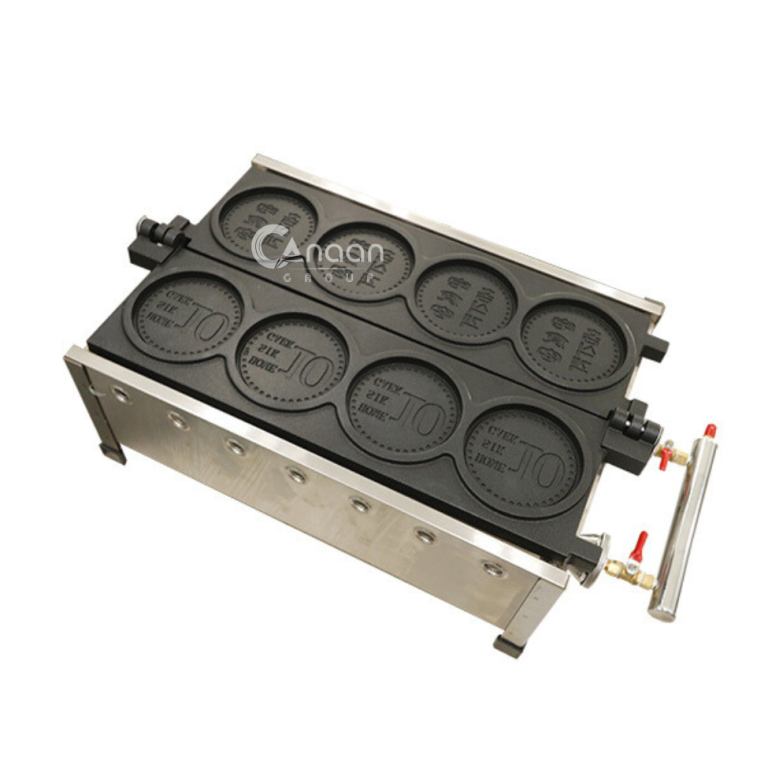 Máy Bánh Đồng Xu Hàn Quốc 4 Khuôn Dùng Gas - Ảnh 2