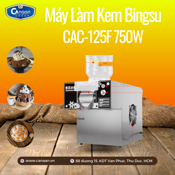 Máy làm kem tuyết Bingsu 750W CAC-125F