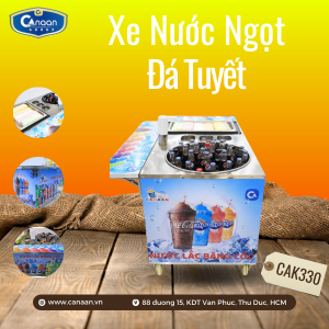 Xe làm kem lắc băng cốc có khay đựng kem CAK330