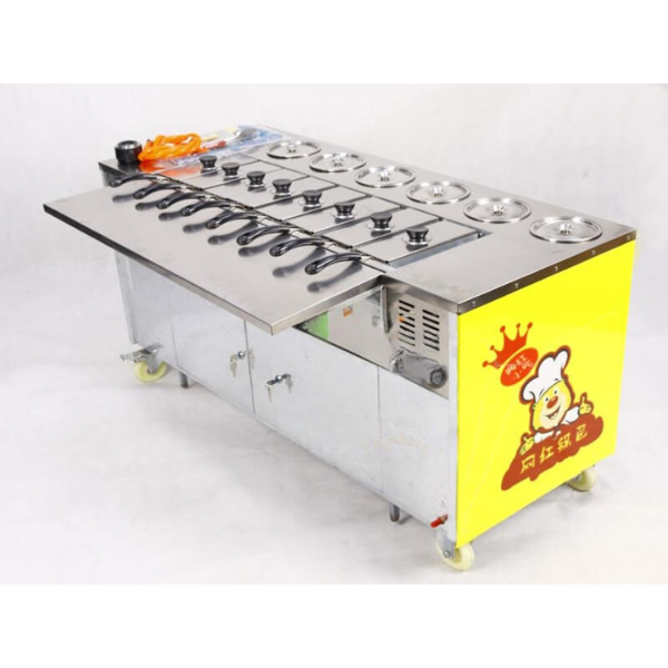 Máy làm cơm cháy kẹp 8 khuôn - Ảnh 2