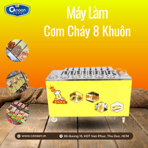 Máy làm cơm cháy kẹp 8 khuôn
