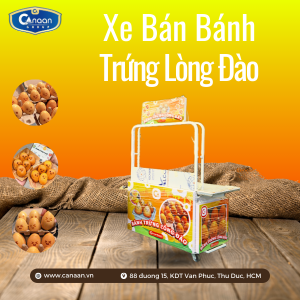 Xe bán bánh trứng lòng đào
