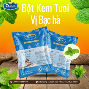 Bột làm kem tươi hương bạc hà Canaan