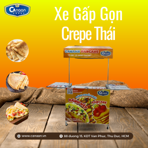 Xe Làm Bánh Crepe Thái Gấp Gọn