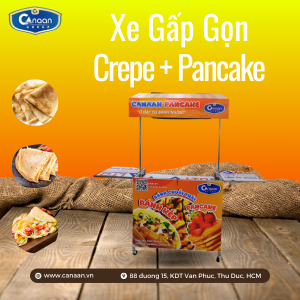 Xe Làm Bánh Crepe Thái + Pancake Gấp Gọn