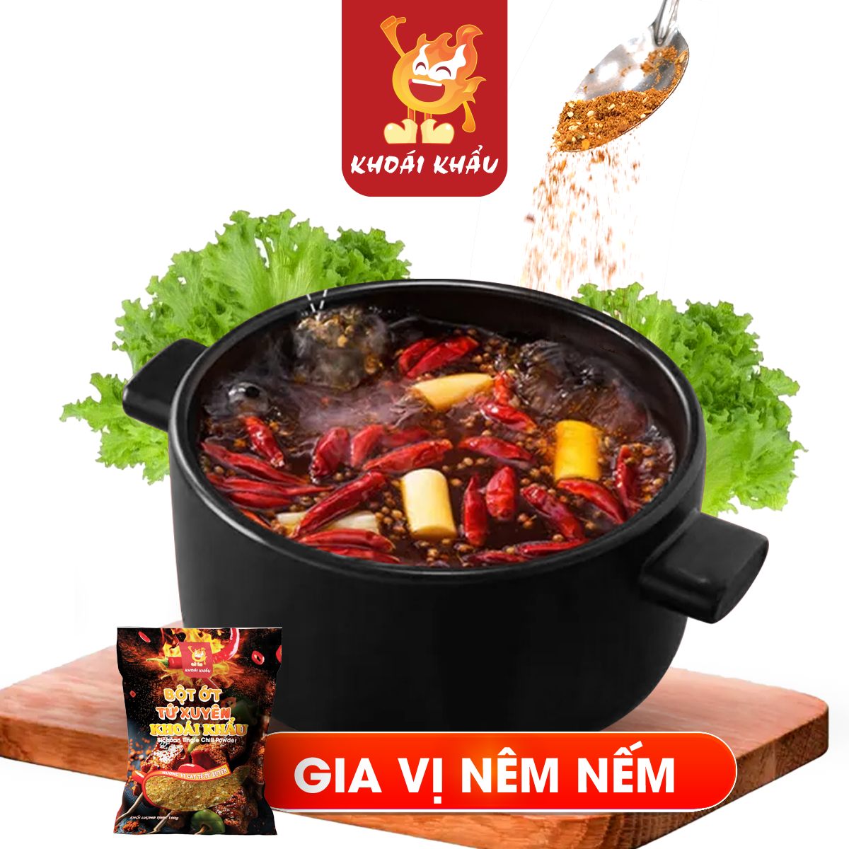 Bột Ớt Tứ Xuyên Khoái Khẩu Cay Tê 100g - Ảnh 3