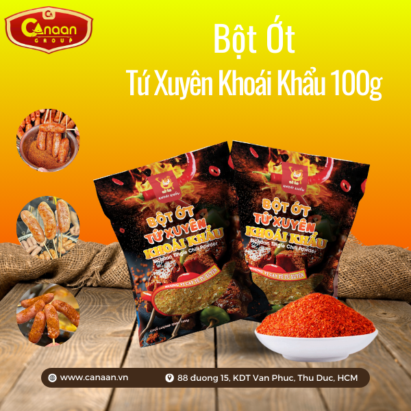 Bột Ớt Tứ Xuyên Khoái Khẩu Cay Tê 100g