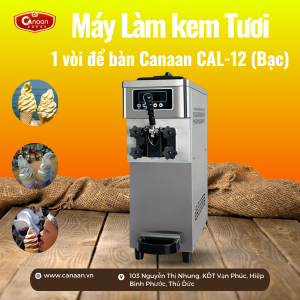 Máy làm kem tươi 1 vòi để bàn Canaan CAL-12 (Bạc)