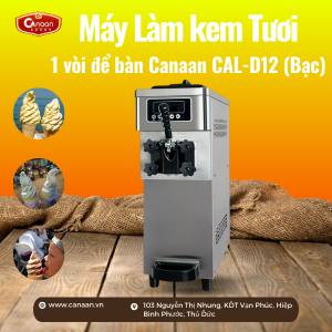 Máy làm kem tươi 1 vòi để bàn Canaan CAL-D12 (Bạc)