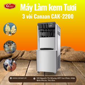 Máy Làm Kem Tươi 3 Vòi Canaan CAK-2200