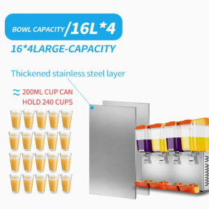 Bốn bình chứa 72L của Máy Làm Mát Nước 4 Ngăn Làm Lạnh Kiểu Phun