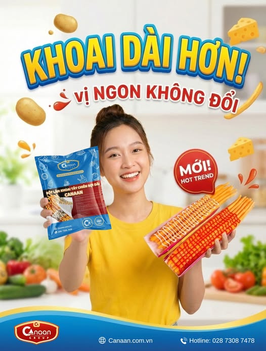 Khách xếp hàng mua khoai tây chiên sợi dài làm từ bột khoai tây sợi dài Phobiz