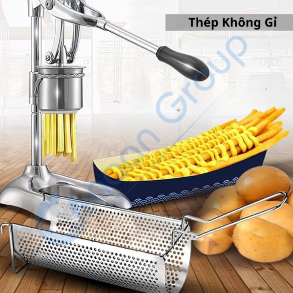 Máy Cắt Khoai Tây Vuông Sợi Dài Phobiz cho quán ăn vặt và xe đẩy